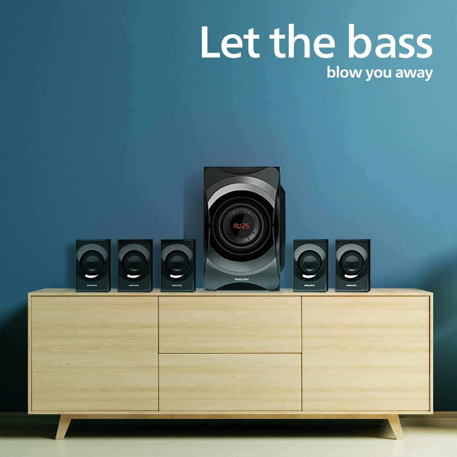 Philips Audio SPA8000B/94 5.1 Channel 120W Multimedia Speaker, Home