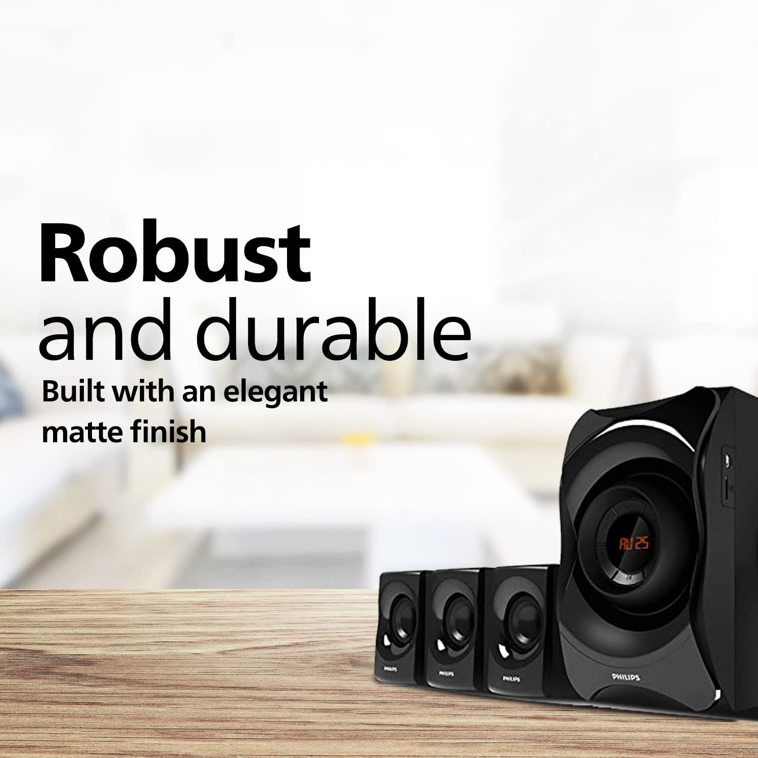 Philips Audio SPA8000B/94 5.1 Channel 120W Multimedia Speaker, Home