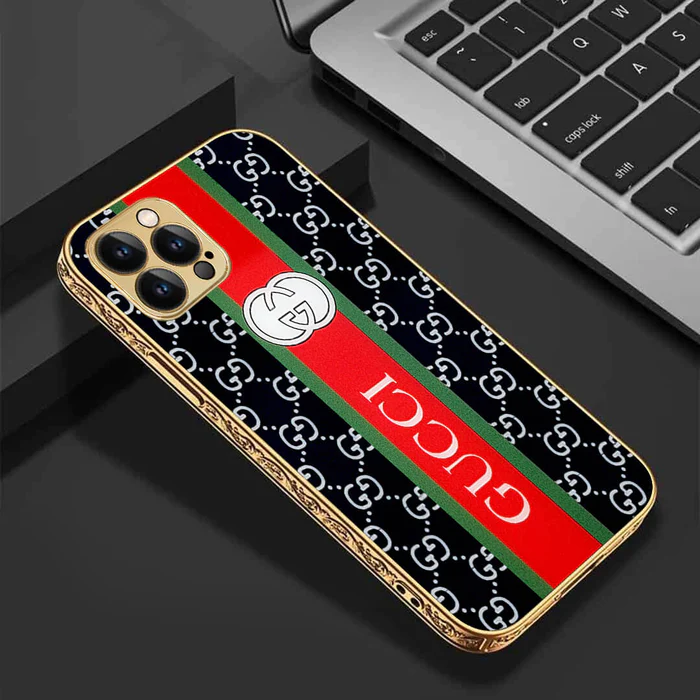 iPhone 12 Pro Max GUCCI Text-Printed Guarding Back Case