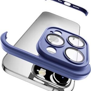 Real Bare Corner Pad iPhone 12 Phone Cover (Dark Blue)