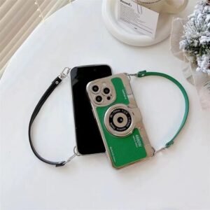Vintage Camera with Long Strap Rope for iPhone 12 Back Cover