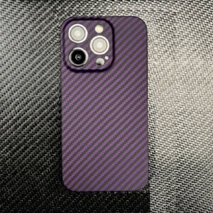 iPhone 14 Pro Thin Air Carbon Fiber Design Luxury Cover Smooth Finish K-Doo (Purple)