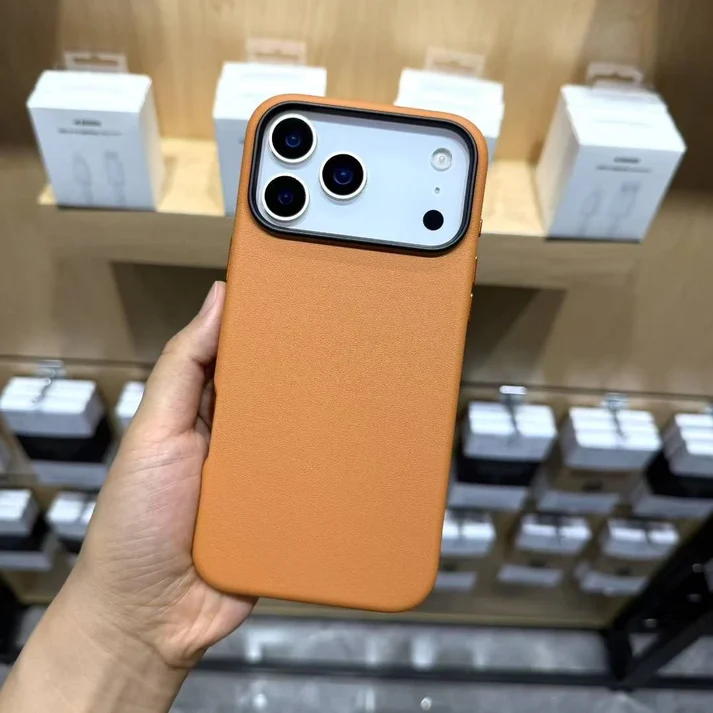 iPhone 17 Pro Leather Cover, Genuine Kzdoo Noble Collection Series Leather Case -Brown